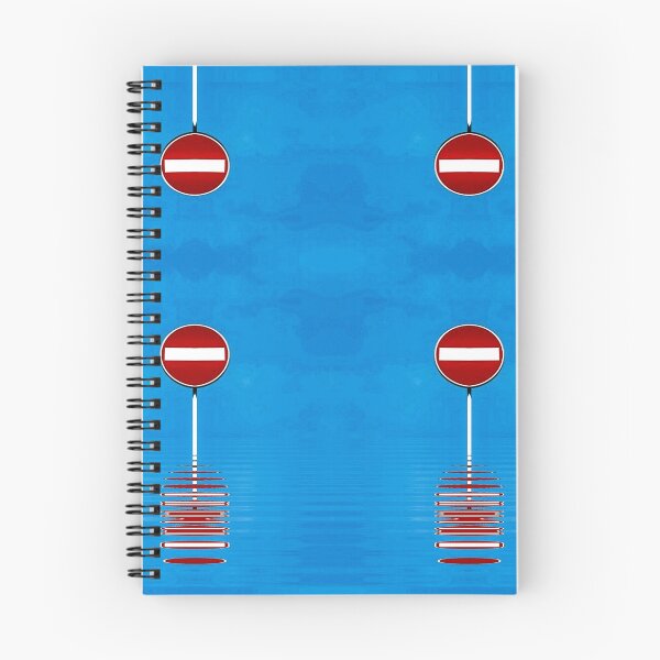 Item preview, set of no entry road signs on a blue background with ripples designed and sold by mister-john.