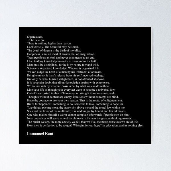Item preview, Immanuel Kant Quotes designed and sold by Miguel Queiruga.