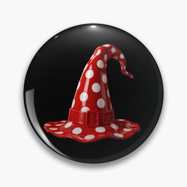 Item preview, Red Polka Dot Witch Hat with Buckle designed and sold by YourColorsWall.