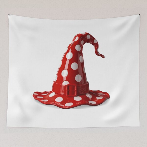 Item preview, Red Polka Dot Witch Hat with Buckle designed and sold by YourColorsWall.