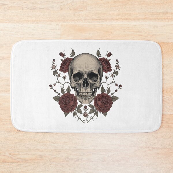 Item preview, Vintage Gothic Skull and Roses Illustration | Dark Floral Skeleton Art designed and sold by muhammadkhafidh.
