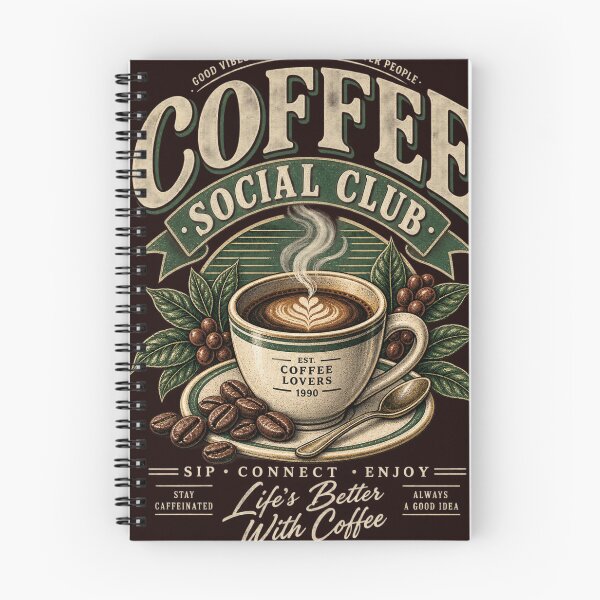Item preview, COFFEE SOCIAL CLUB designed and sold by Aktarstore.