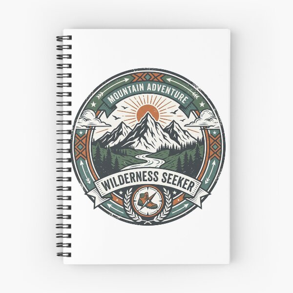 Item preview, Wilderness Seeker Mountain Adventure – Vintage Hiking Badge designed and sold by cannsuh.