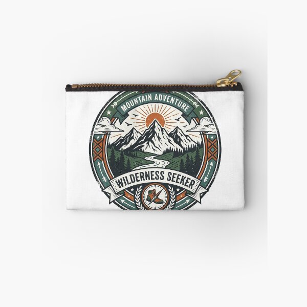 Item preview, Wilderness Seeker Mountain Adventure – Vintage Hiking Badge designed and sold by cannsuh.