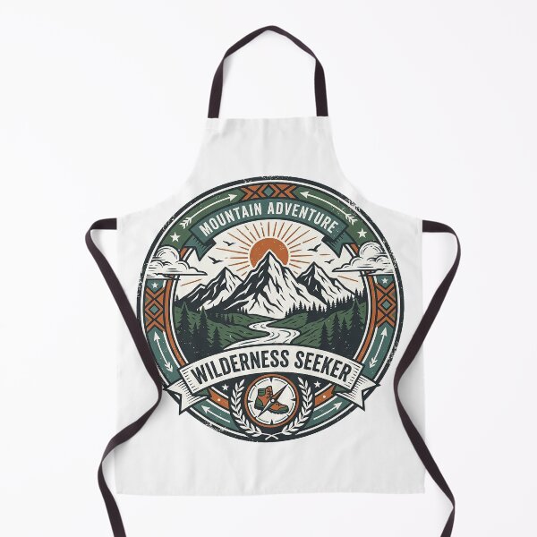 Item preview, Wilderness Seeker Mountain Adventure – Vintage Hiking Badge designed and sold by cannsuh.