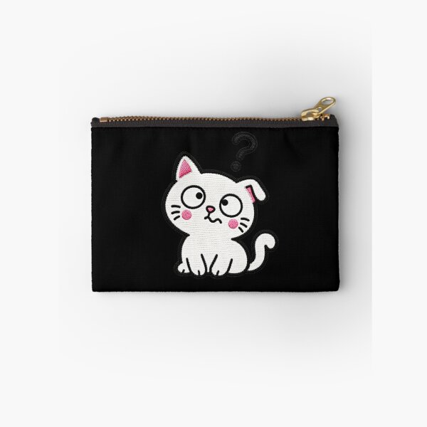 Item preview, Funny Confused Cat Kawaii Embroidery Patch designed and sold by ColorSplash123.