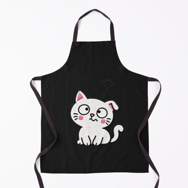 Item preview, Funny Confused Cat Kawaii Embroidery Patch designed and sold by ColorSplash123.