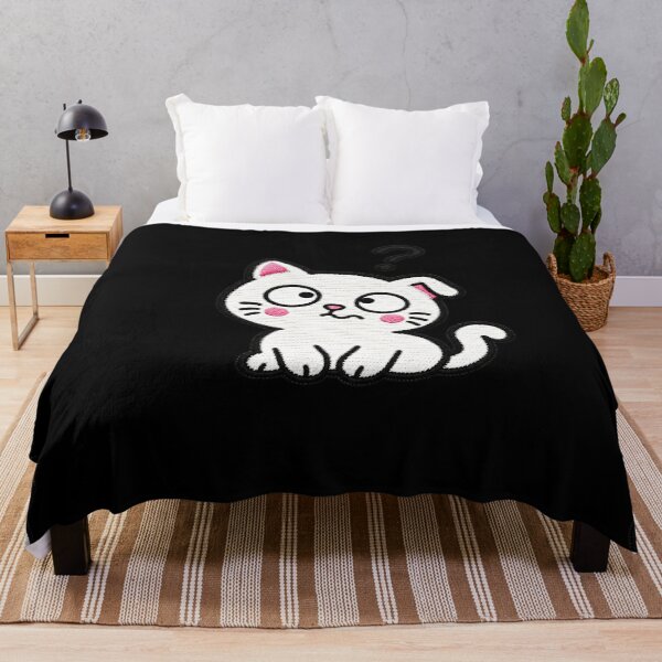Item preview, Funny Confused Cat Kawaii Embroidery Patch designed and sold by ColorSplash123.