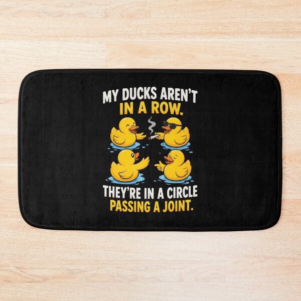 Item preview, My ducks are not in a row they're in a circle passing a joint designed and sold by haris-rana-wren.