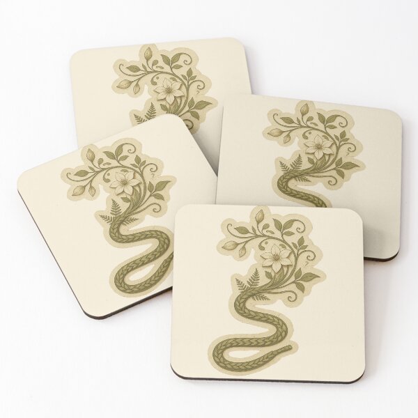 Item preview, Botanical Snake and Lily Illustration designed and sold by ITCHAWAWAA.