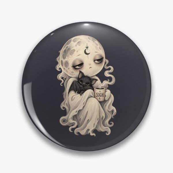 Item preview, SIGH Moon Spirit for Spooky Cute Goths designed and sold by POD DYNASTY | Original Print On Demand T-Shirt Graphics.