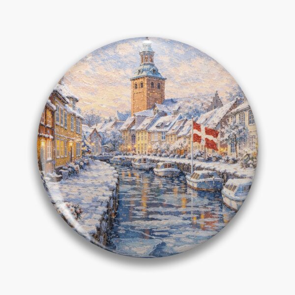 Item preview, Faaborg in Denmark painting – a winter scene in this beautiful European city. designed and sold by GalleryKauffeld.