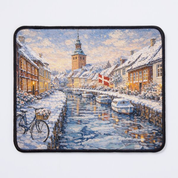 Item preview, Faaborg in Denmark painting – a winter scene in this beautiful European city. designed and sold by GalleryKauffeld.