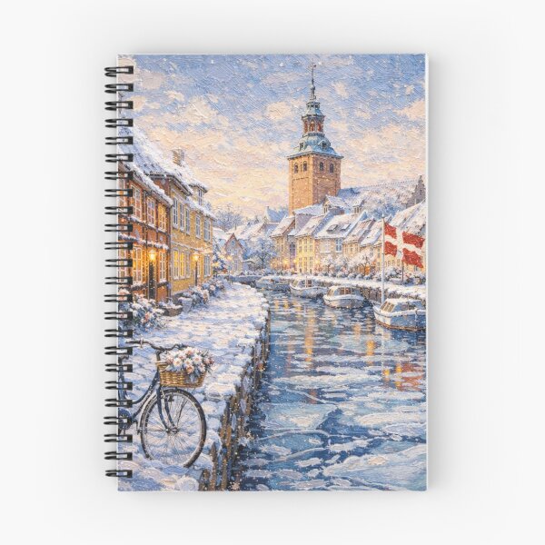 Item preview, Faaborg in Denmark painting – a winter scene in this beautiful European city. designed and sold by GalleryKauffeld.