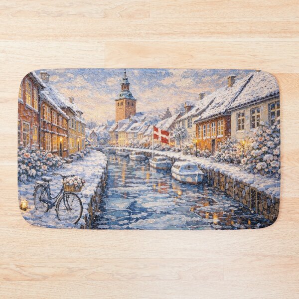 Item preview, Faaborg in Denmark painting – a winter scene in this beautiful European city. designed and sold by GalleryKauffeld.