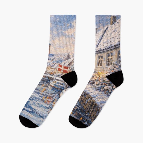 Item preview, Faaborg in Denmark painting – a winter scene in this beautiful European city. designed and sold by GalleryKauffeld.