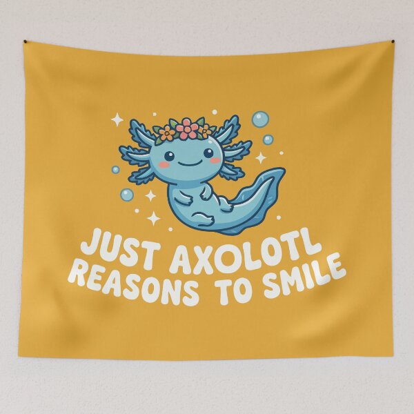 Item preview, Just Axolotl Reasons To Smile Cute Floral Amphibian designed and sold by Amir Faysal.