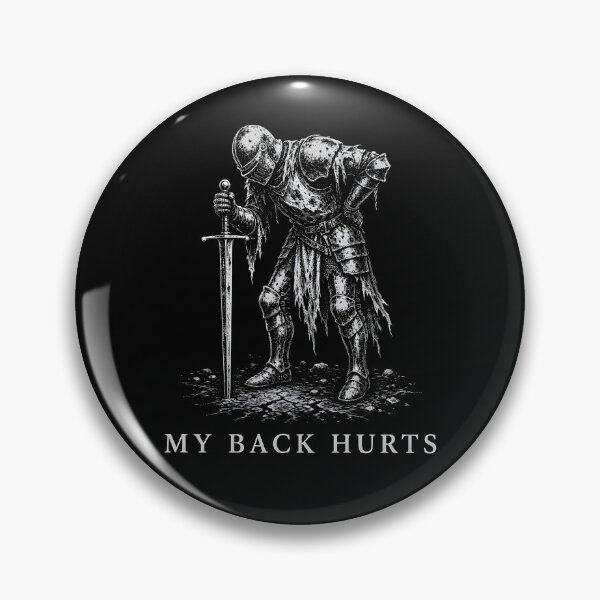 Item preview, My Back Hurts Knight Shirt, Dark Fantasy Medieval Warrior, Funny Gothic Armor Graphic, Gamer Humor Gift designed and sold by howsamluca.