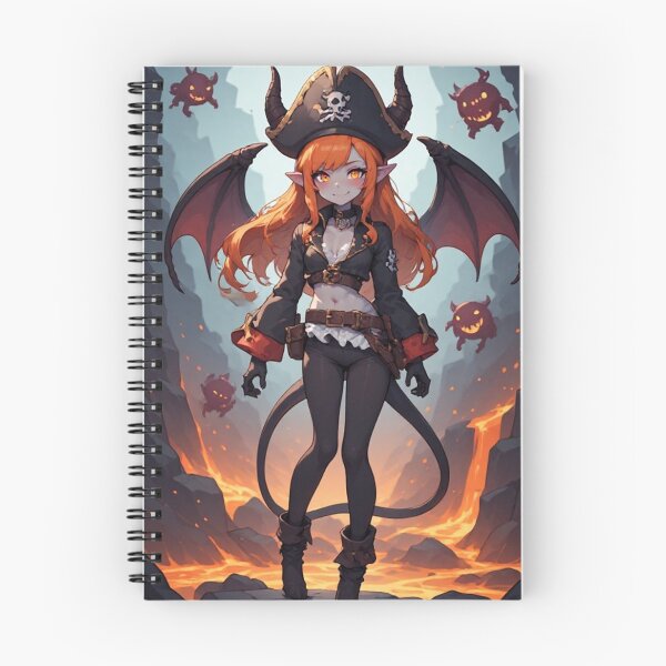 Item preview, Anime demon girl and lava monsters designed and sold by ArtsJulian.
