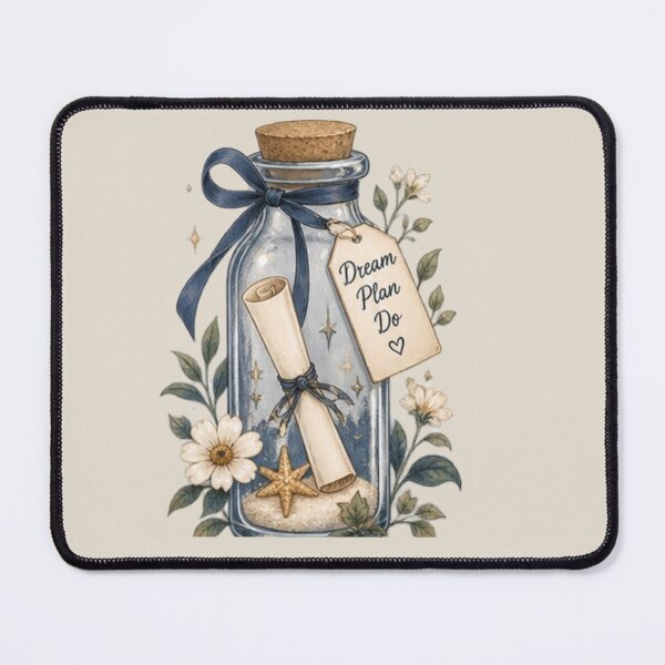 Item preview, Dream Plan Do in a Bottle – Aesthetic Motivational Floral Design designed and sold by MUSA'S.