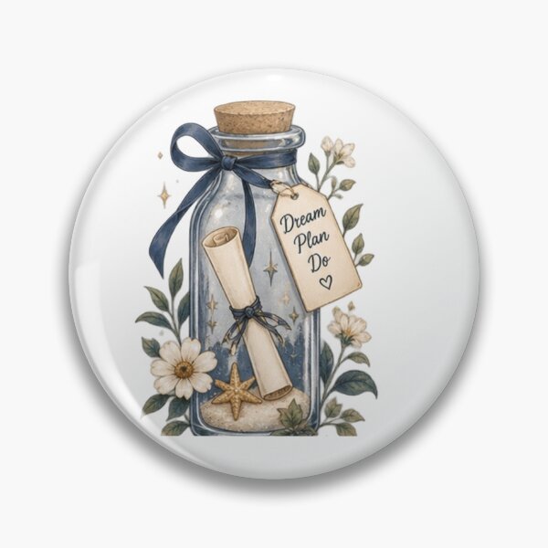 Item preview, Dream Plan Do in a Bottle – Aesthetic Motivational Floral Design designed and sold by MUSA'S.