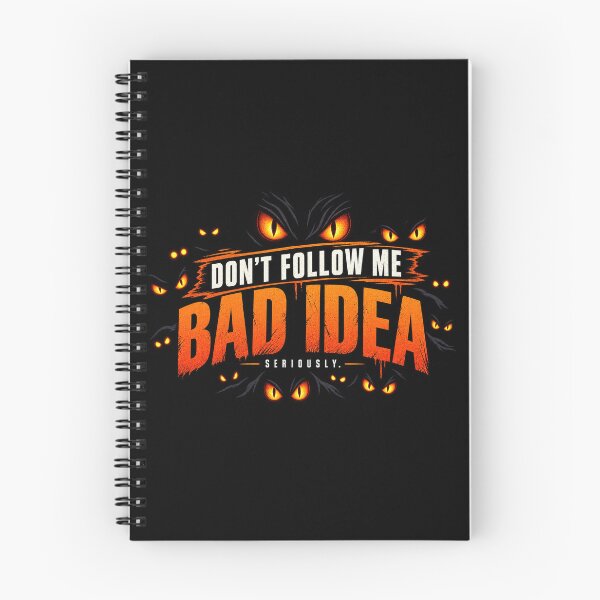 Item preview, Bad Idea Don't Follow Me | Glowing Eyes Dark Humor Graphic | Minimal Gothic Streetwear designed and sold by warlistop.