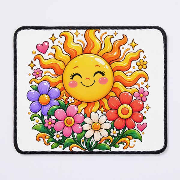 Item preview, Happy Sunshine and Colorful Flowers designed and sold by TinyWeird.