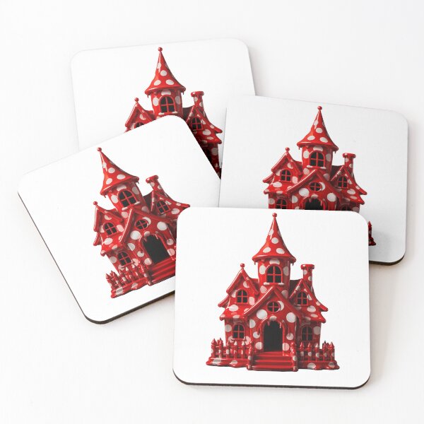 Item preview, Polka Dot Haunted House Spooky Mansion designed and sold by YourColorsWall.