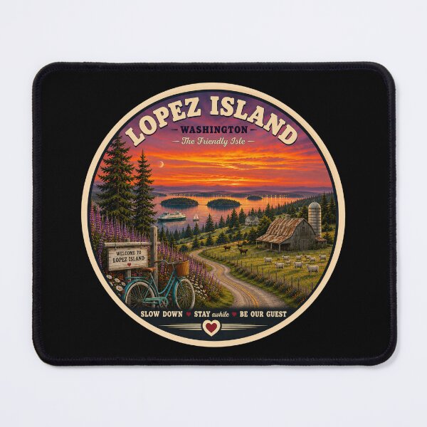 Item preview, Lopez Island Washington Vintage Travel Badge Friendly Isle designed and sold by Swanny's Custom T-shirt and Gift Designs.