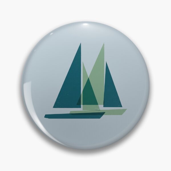 Item preview, Abstract Sailboat Minimalist Geometric Coastal Wall Art designed and sold by KiwiRider.