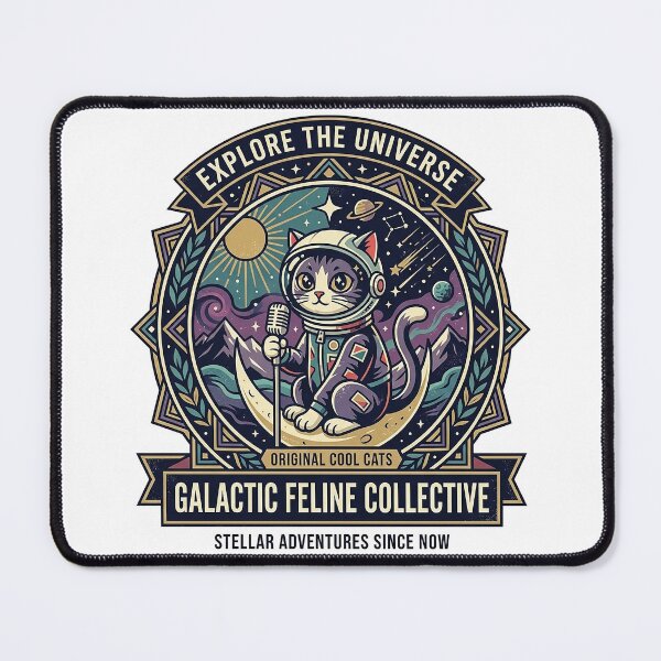 Item preview, Galactic Feline Explorer – Vintage Space Cat Astronaut Adventure designed and sold by cannsuh.