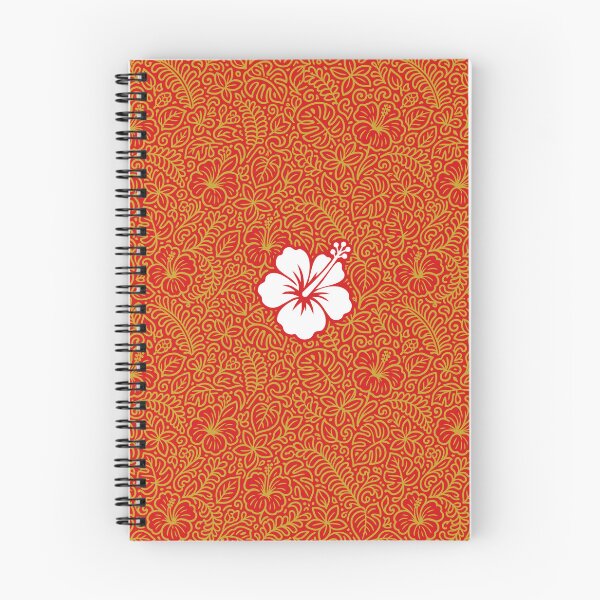 Item preview, Tahiti Hibiscus – Red & Gold Polynesian Tropical Pattern designed and sold by Tahitifaifai.