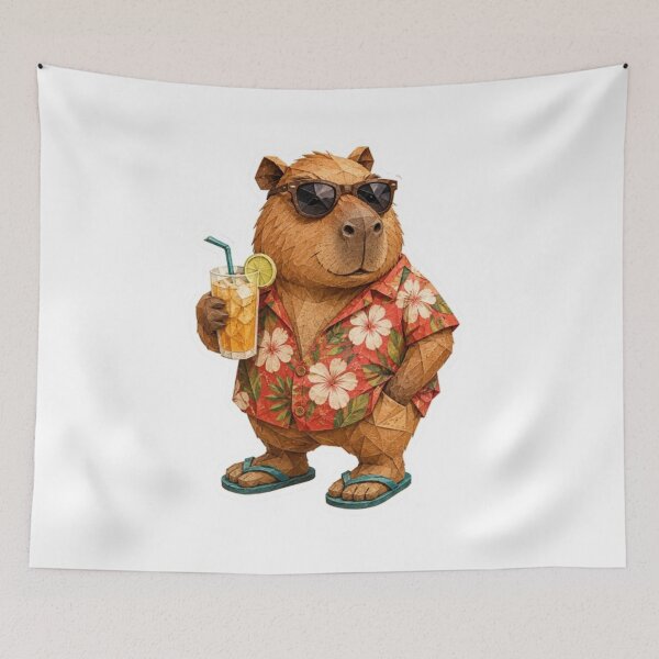 Item preview, Origami Tropical Capybaras Vacation designed and sold by Snurly.