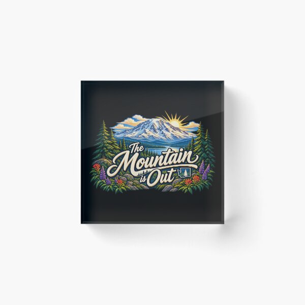 Item preview, The Mountain Is Out – Mount Rainier Washington PNW Adventure designed and sold by getpressedshirt.