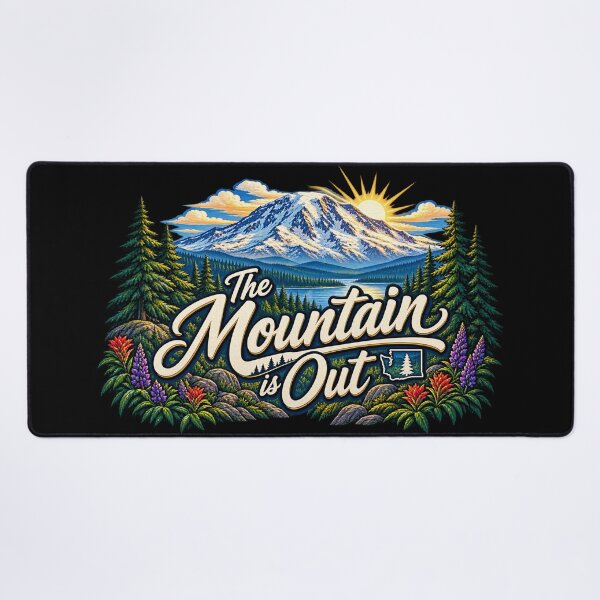 Item preview, The Mountain Is Out – Mount Rainier Washington PNW Adventure designed and sold by getpressedshirt.