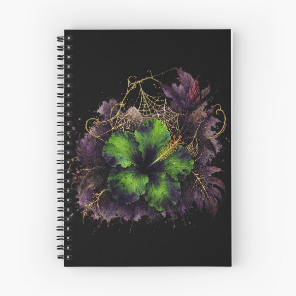 Item preview, Spider Web Hibiscus | Gothic Halloween Botanical Art | Tropical Floral Illustration designed and sold by IamNolmo.