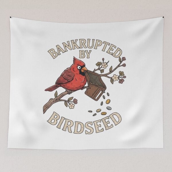 Item preview, Bankrupted By Birdseed Funny Bird Watching Cardinal Wallet designed and sold by DijaMar.