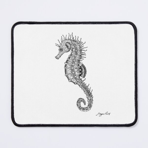 Item preview, Seahorse Illustration - Long Snouted Seahorse inked designed and sold by Magpie Prints.