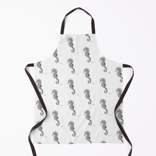 Item preview, Seahorse Illustration - Long Snouted Seahorse inked designed and sold by Magpie Prints.