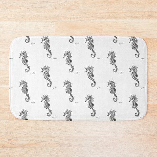 Item preview, Seahorse Illustration - Long Snouted Seahorse inked designed and sold by Magpie Prints.