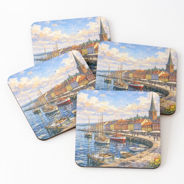 Item preview, Helsingor harbour painting, Denmark – A Beautiful place in Europe. designed and sold by GalleryKauffeld.