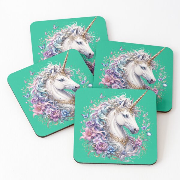 Item preview, Majestic Unicorn - Enchanted Floral Fantasy Art designed and sold by Roberto Triolo.