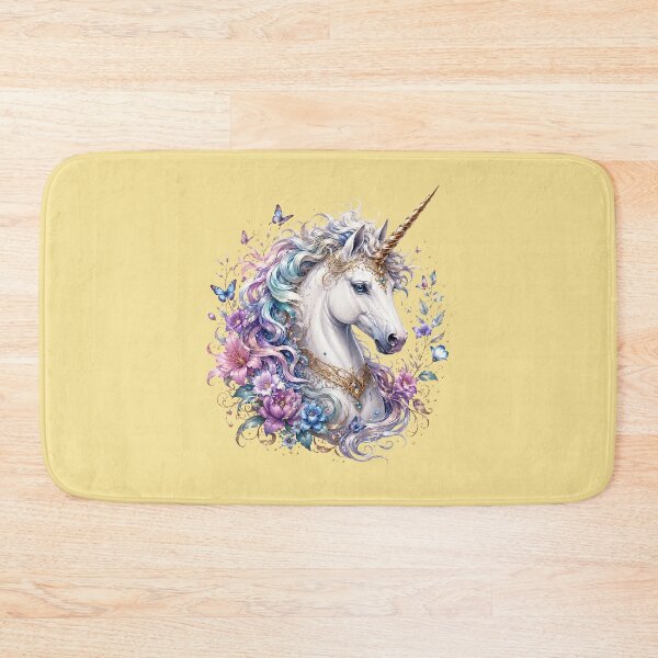Item preview, Majestic Unicorn - Enchanted Floral Fantasy Art designed and sold by Roberto Triolo.