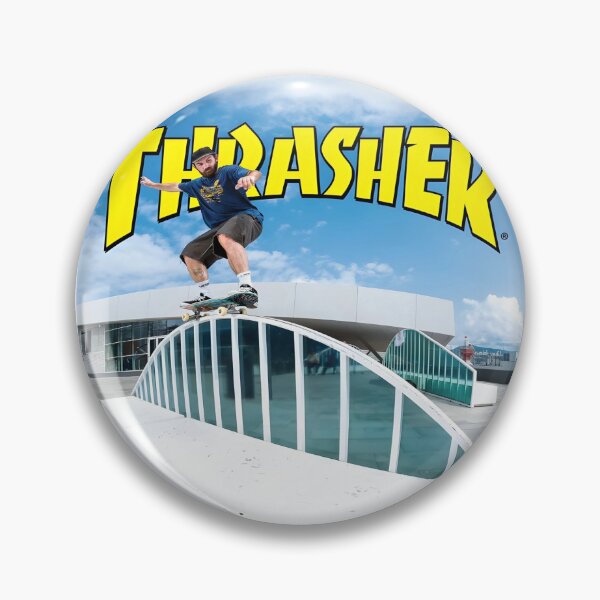 Item preview, Thrasher Skateboard Skate Design Art Print Poster Wall Tee Vest  designed and sold by Cool Robot Bro..