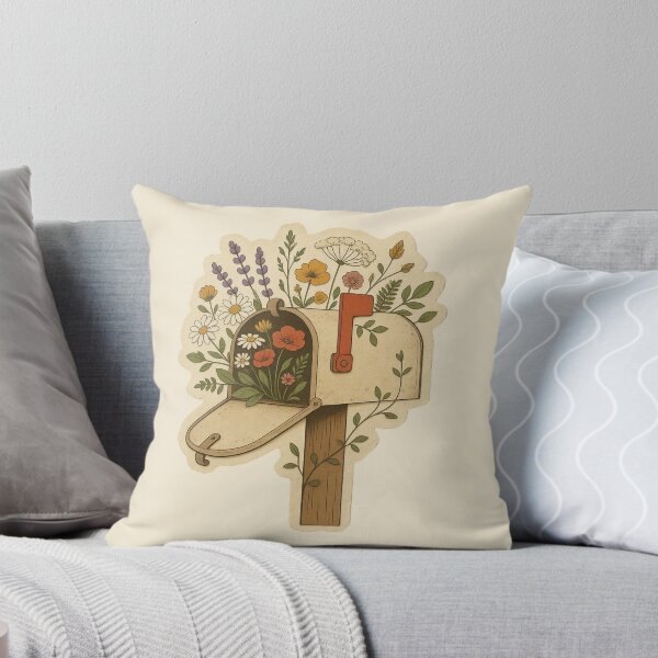 Item preview, Vintage Mailbox Filled With Wildflowers Illustration designed and sold by ITCHAWAWAA.