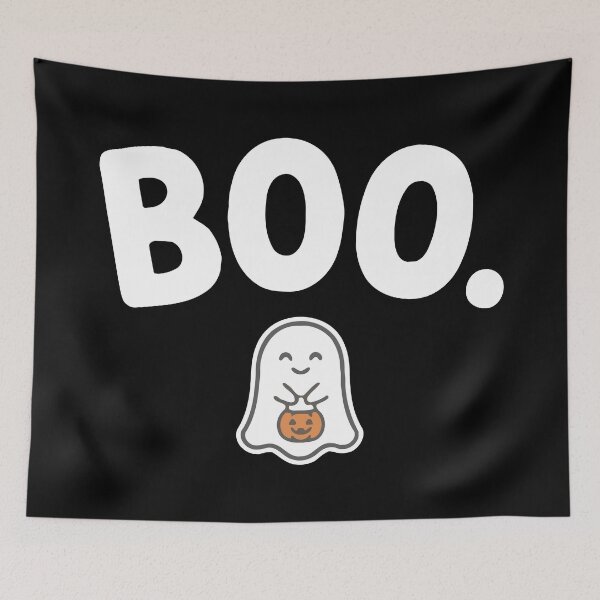 Item preview, Cute Halloween Ghost With Pumpkin Trick Or Treat designed and sold by Amir Faysal.