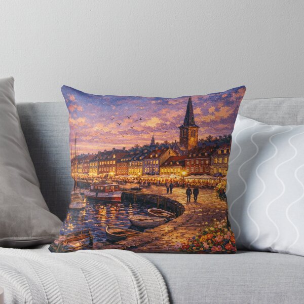 Item preview, Helsingor by night painting, Denmark – A Beautiful place in Europe. designed and sold by GalleryKauffeld.