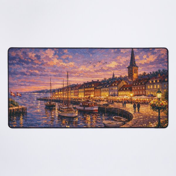 Item preview, Helsingor by night painting, Denmark – A Beautiful place in Europe. designed and sold by GalleryKauffeld.