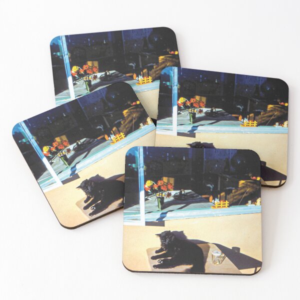 Item preview, 1960s Sunbathing Black Cat by Kitchen Window – Vintage 35mm Slide designed and sold by SiliconValleyUS.