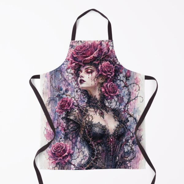 Item preview, Gothic rose personified in watercolor designed and sold by Axokris.